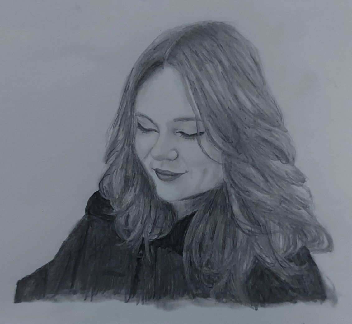 Portret na bazie zdjęcia format A5 ołówek