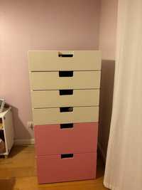 Comoda alta IKEA rosa e branco