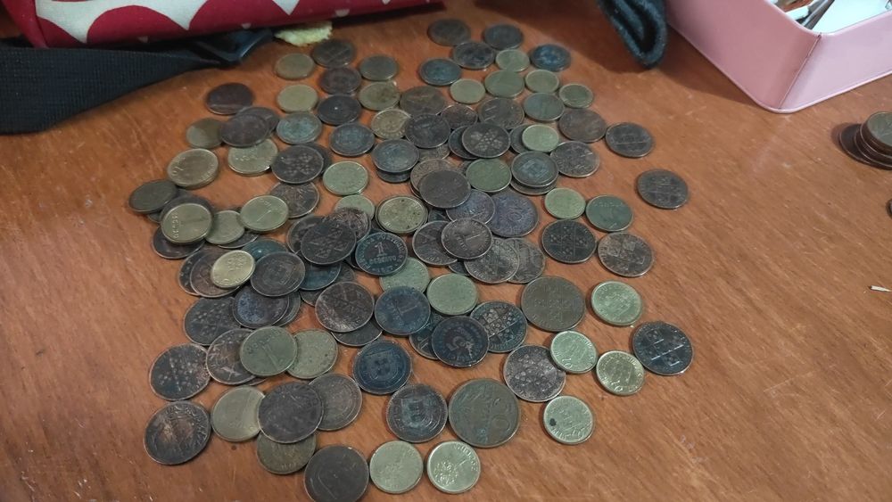 Notas moedas antigas