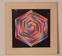 Victor Vasarely HEXA 1972 wydruk print sygnowany 20/200