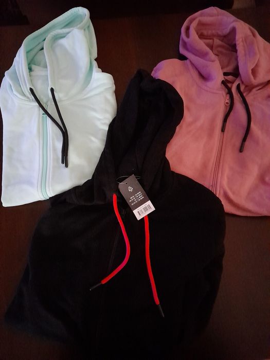 BLUZA rozpinana dresowa z kapturem