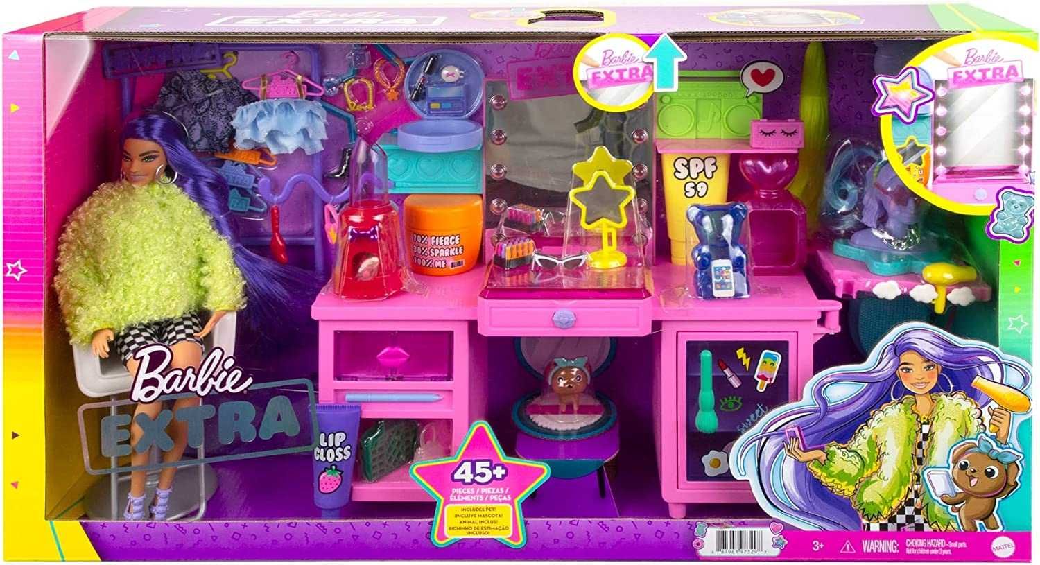 Барби Экстра Визажный столик Barbie Extra Doll & Vanity Playset GYJ70