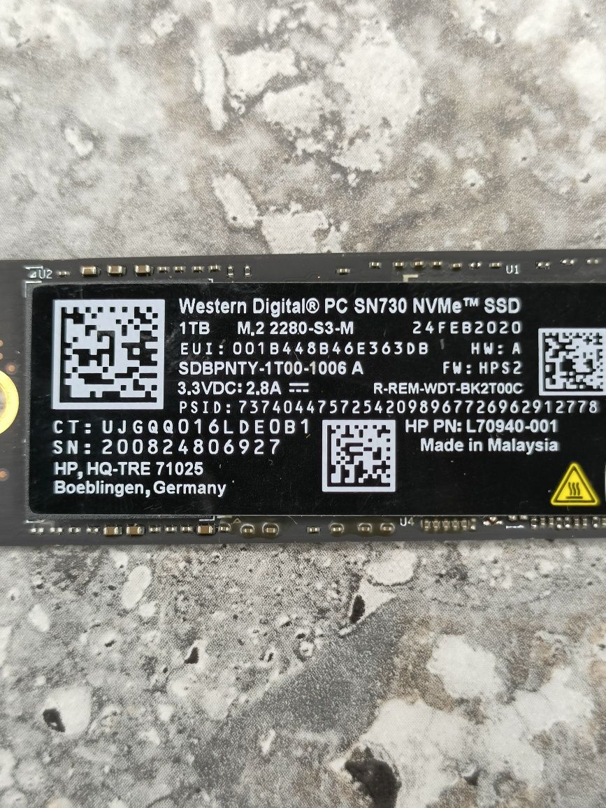 SSD m2 nvme 1tb(1000gb) Western Digital