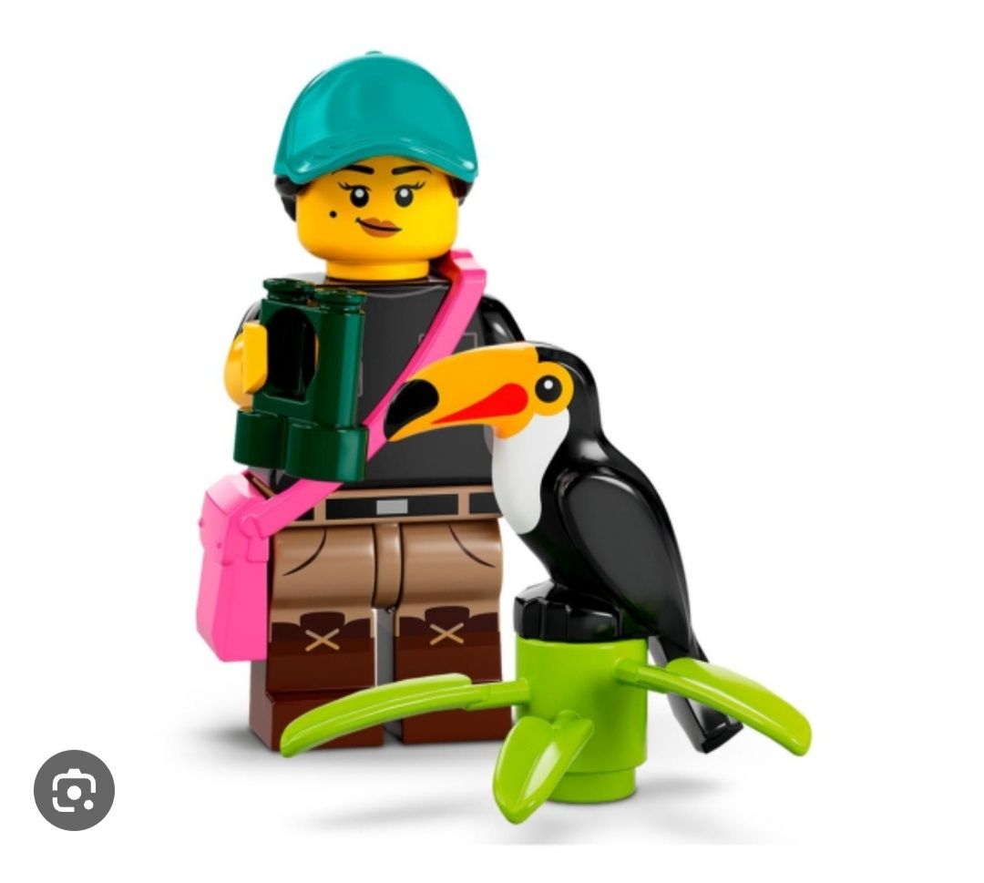 LEGO Minifigurka Figurka Seria 22 Numer 9 Dziewczyna z Tukanem