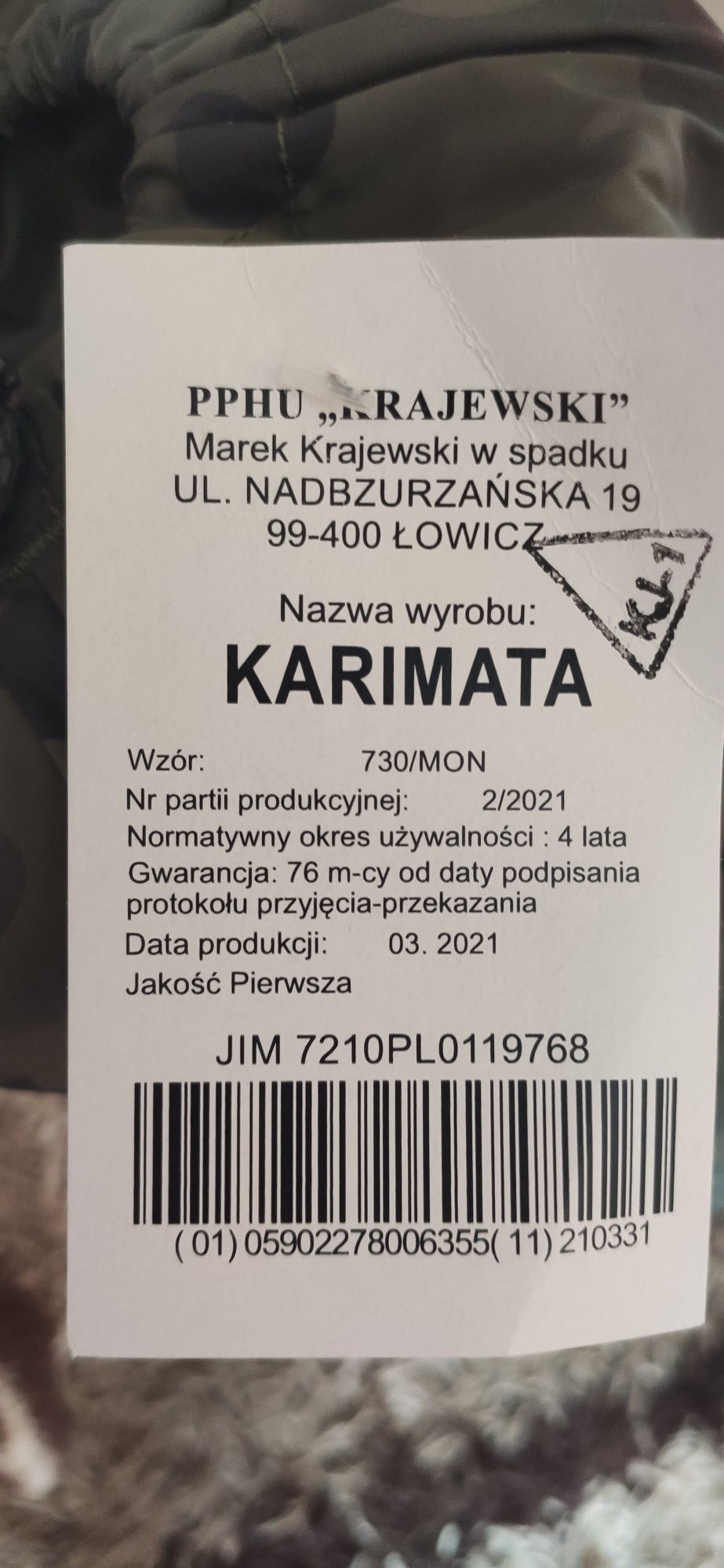 Sprzedam karimatę wojskowa