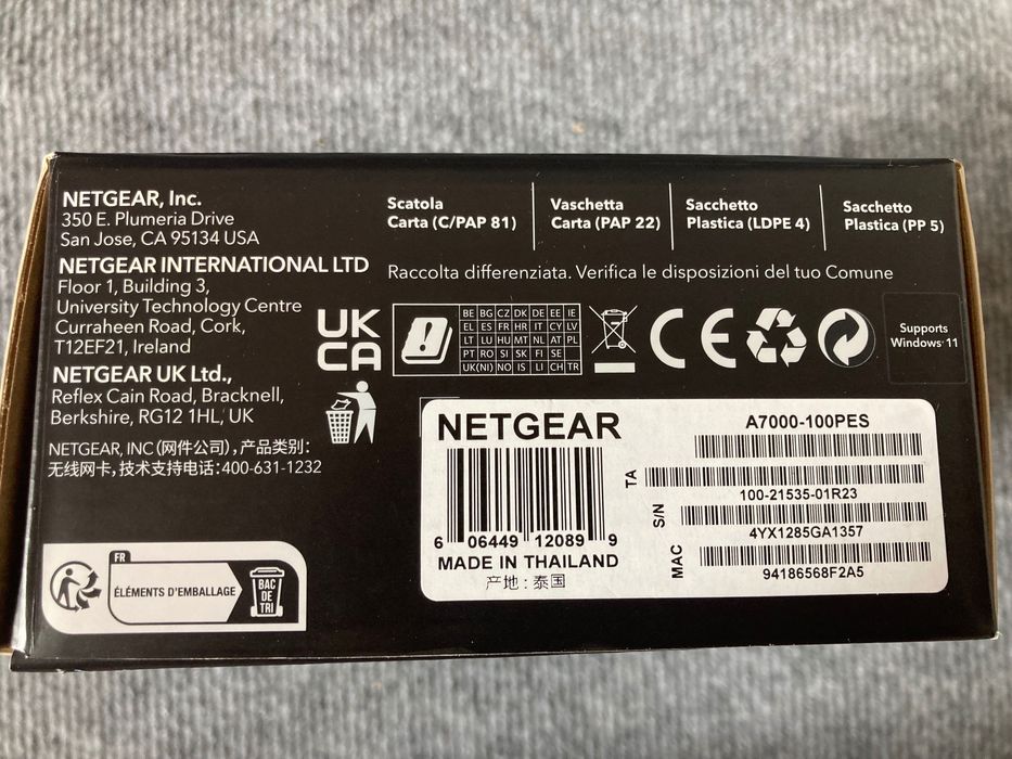 Karta sieciowa Netgear Nighthawk AC1900 WiFi USB 3.0 Dual Band