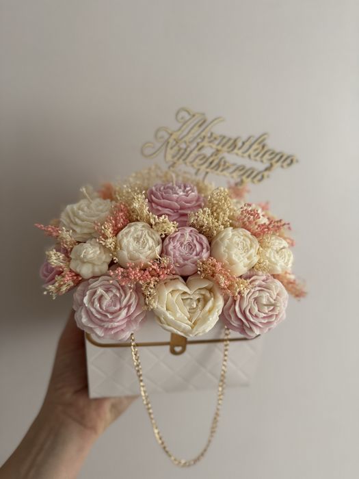 Flower box ze świec