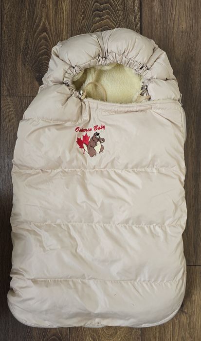 Зимний конверт  для новорожденного на овчине