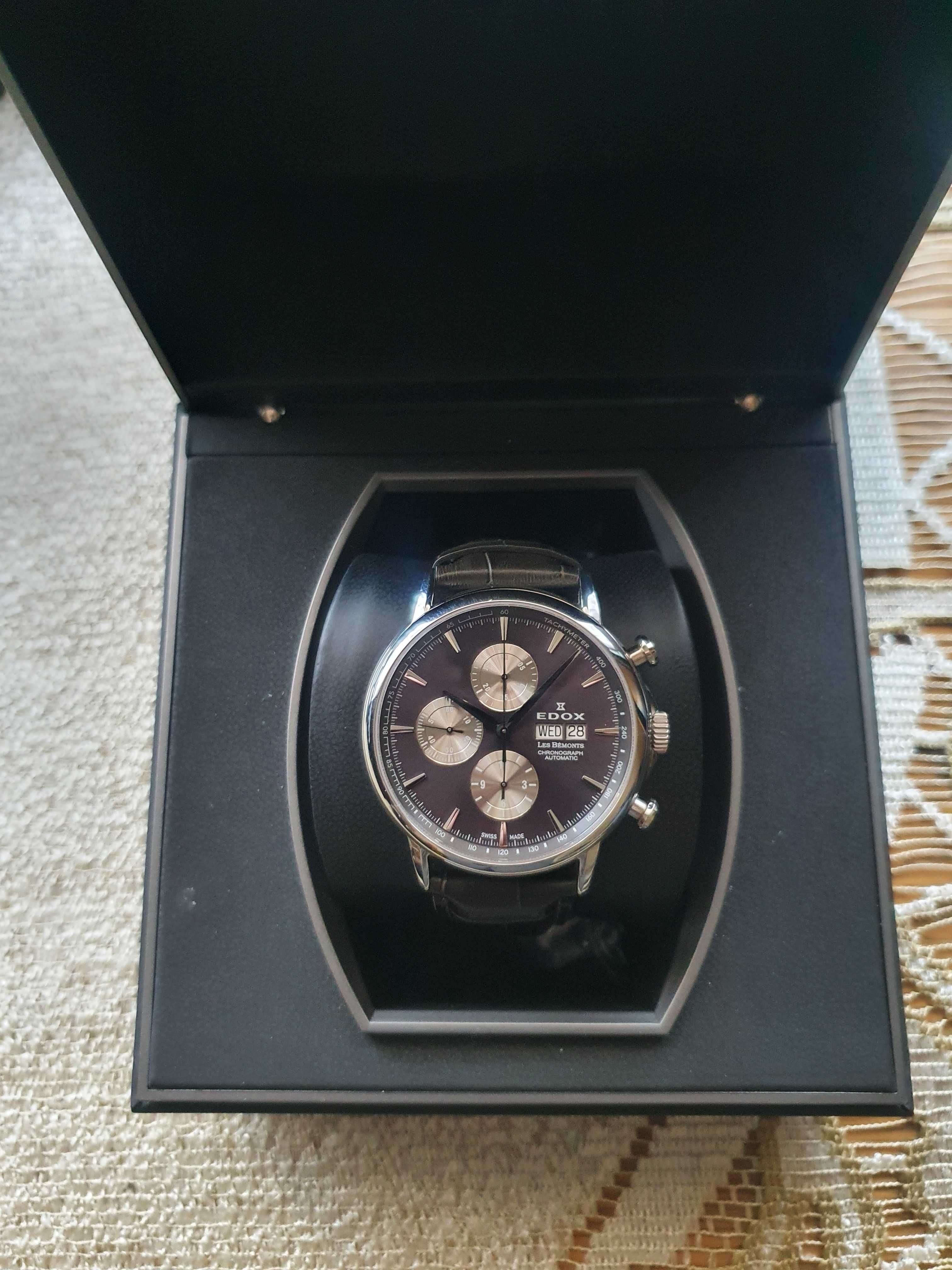 EDOX Les Bemonts Chronograph Automatic  01120 3 GIN watch   , jak nowy