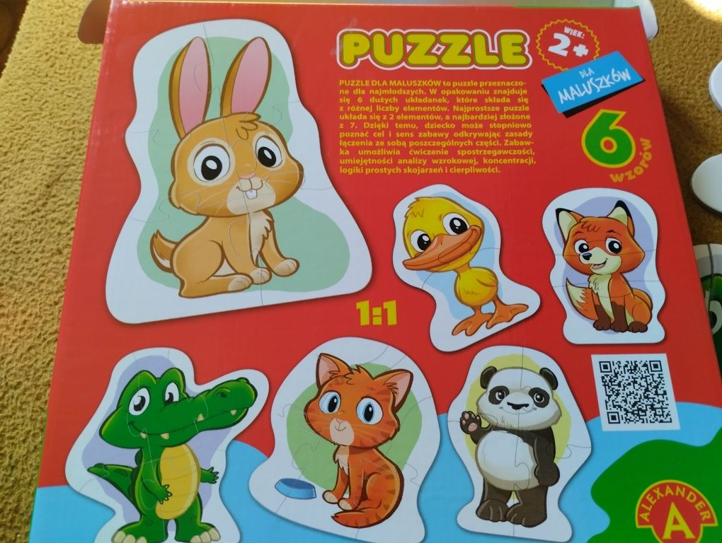 Puzzle dla maluszków 2,3,4,5,6 i 7 elementów