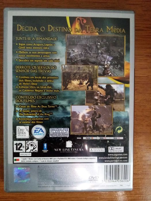 Jogo ps2 o Senhor dos Anéis 5,50€