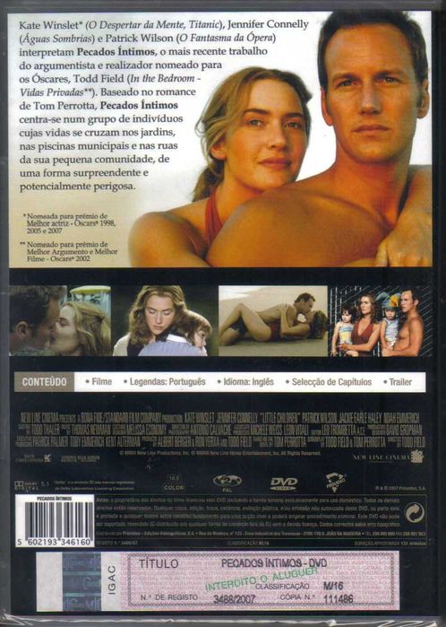 Filme em DVD: Pecados Íntimos "Little Children" - NOVO! SELADO!