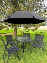 СТИЛЬНІ Садові меблі Набір 6в1 стіл для пікніка зонт стільці стол