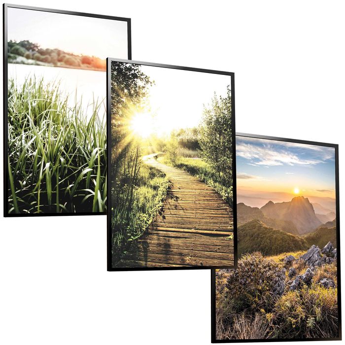 50x40 obrazy w ramie plakaty ramka MOST ŁĄKA GÓRY TRAWA LAS NATURA