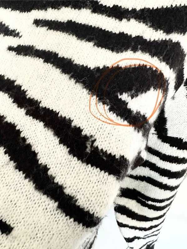 sweter oversize zebra w zeberke