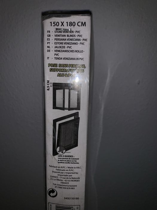 4x Estores de perciana para janela de aluminio 1500x1800mm