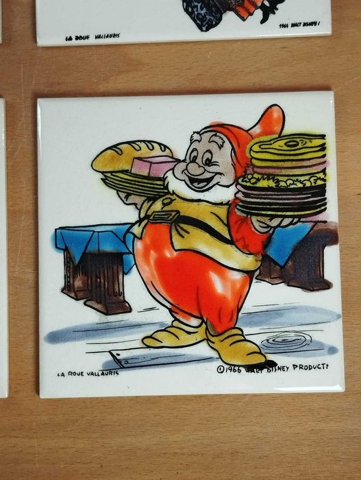 Lote de 6 Azulejos Vintage Disney