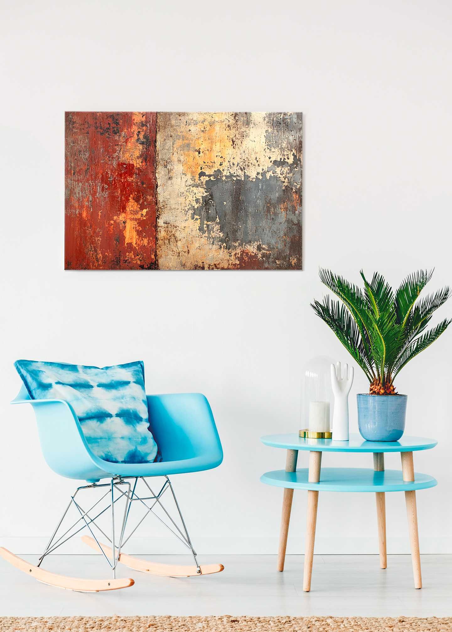 Industrialny obraz na płótnie 60x40 cm – Rdza & Loft (058)