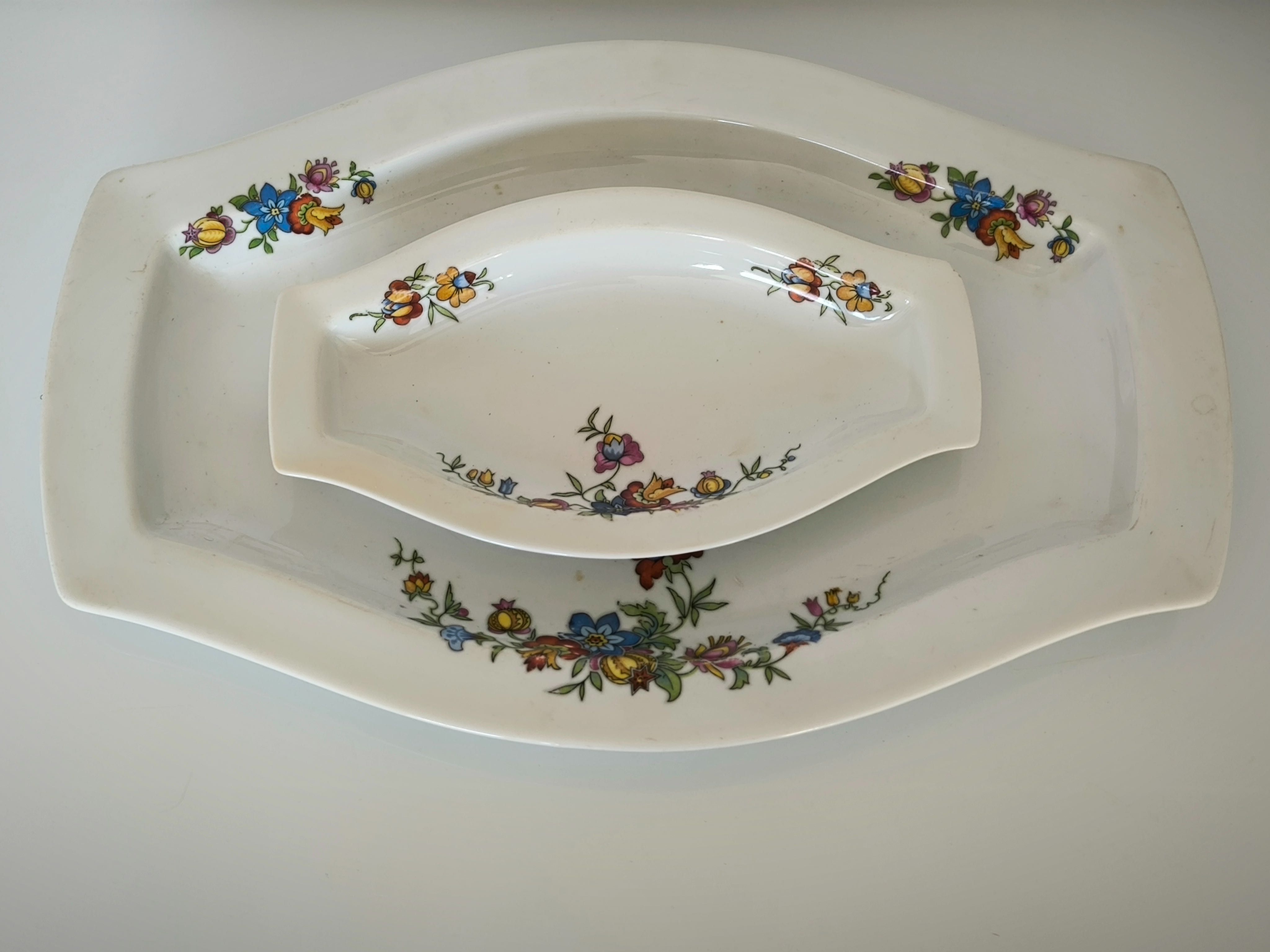 Patera Ćmielów Porcelana przedwojenna fason Lwów lata 30 dwie sztuki