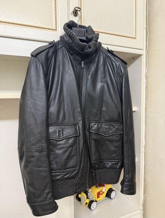 Мужская кожаная куртка Karl Lagerfeld  оригинал