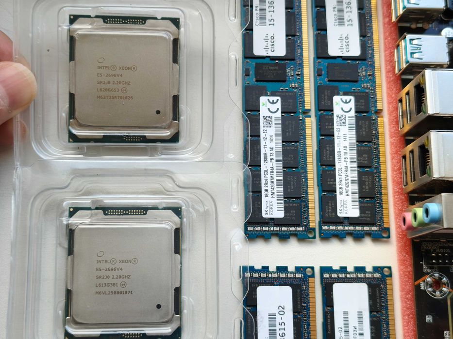 Machinist X99 MD8-3 Dual + (2шт) Xeon E5-2696v4 + 128gb ddr3 ecc reg