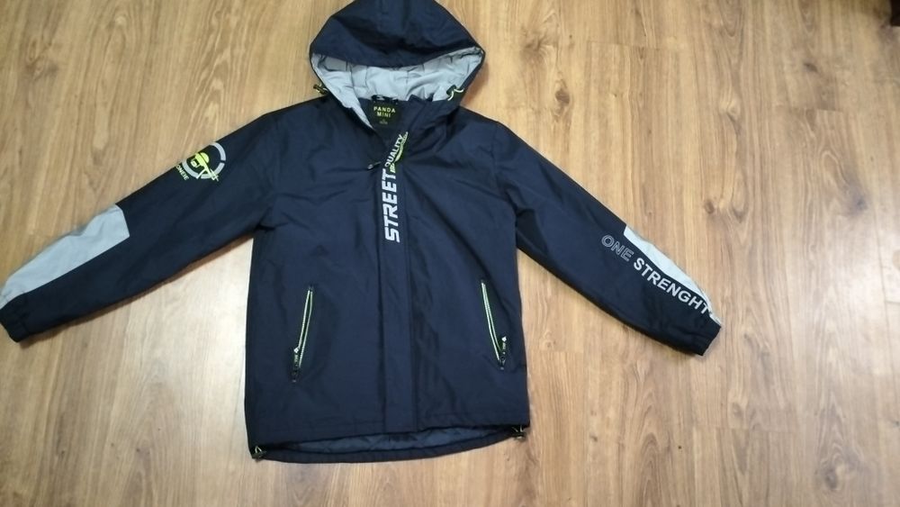 Крута курточка 140 146 152 158 з світловідбиваючими вставками єврозима