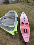 Super zestaw Deska mieczowa mistral 165 l plus żagiel 3.5 Skool Point