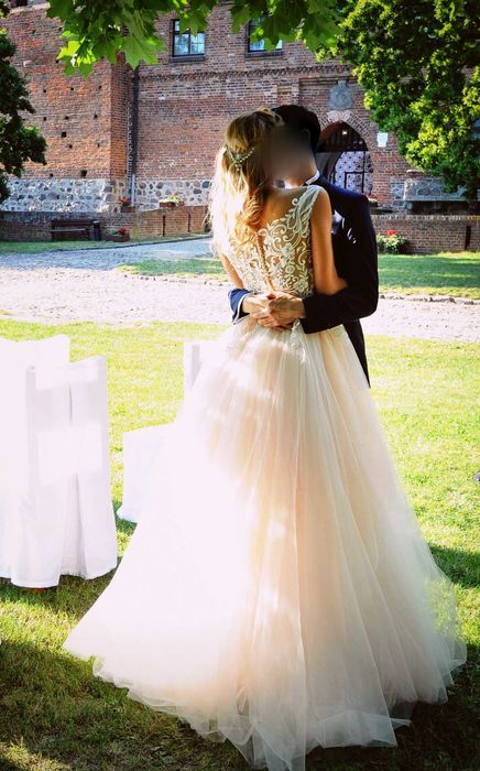 Suknia ślubna wysoka kobieta niepowtarzalna sukienka r38 36 40