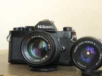 Nikon FM plus dwa obiektywy