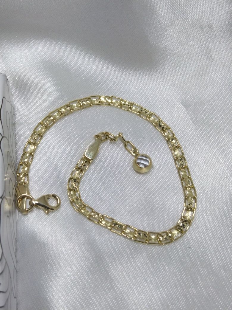 Złota damska bransoletka, złoto 585