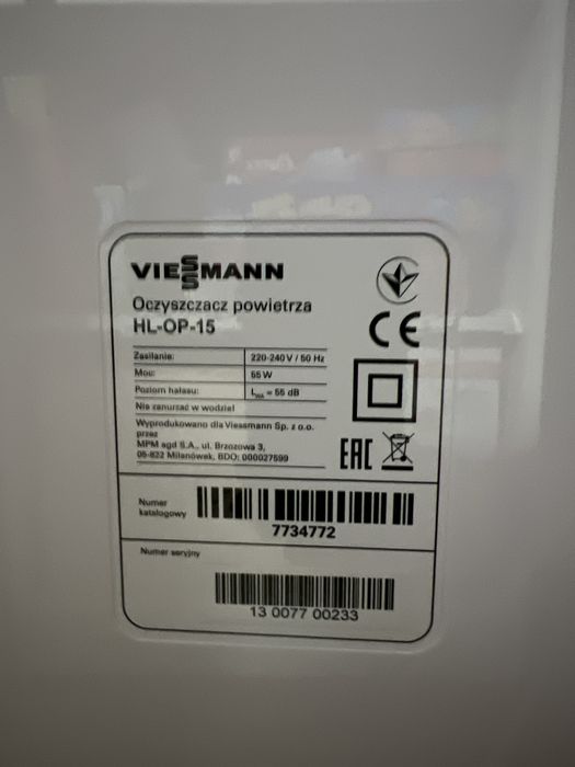 Oczyszczacz powietrza Viessmann HL-OP 15