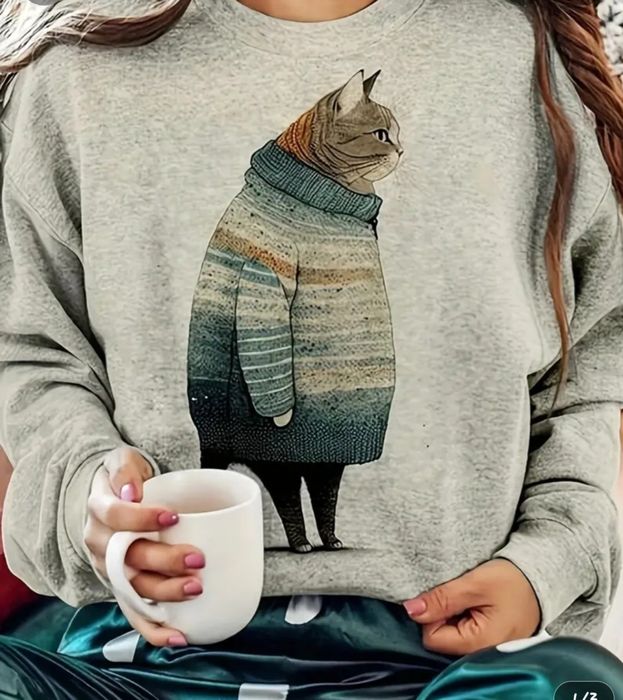 Крутий світшот з котом,светр