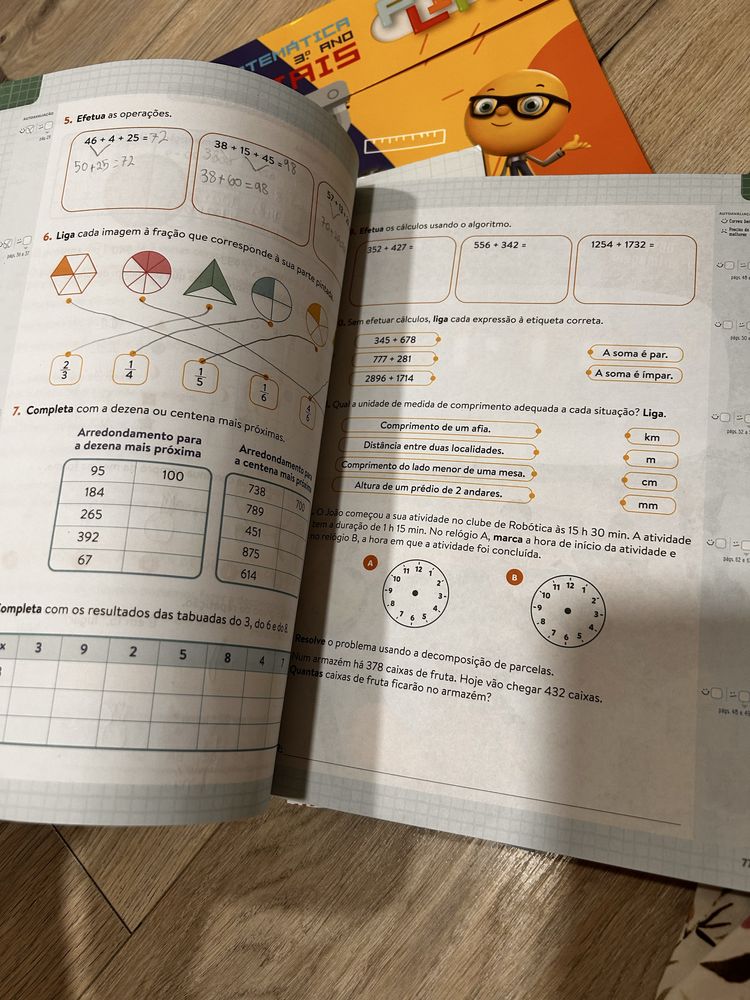 Manual e livros de fichas Matematica 3 ano - PLIM