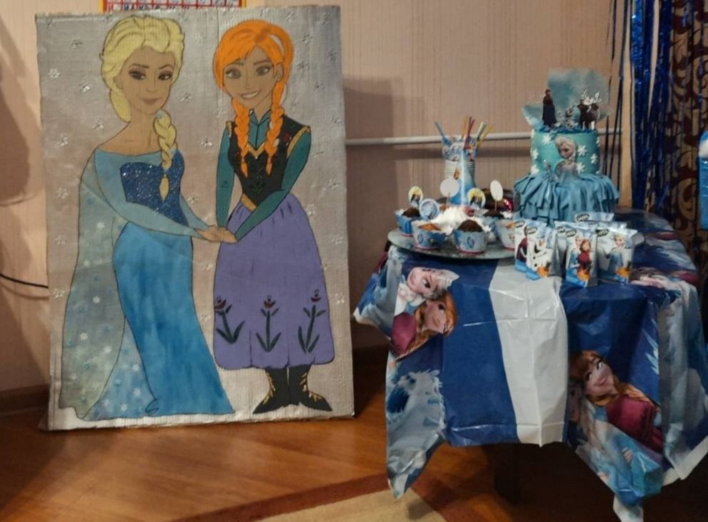 Фотозона Декорации Холодное сердце Frozen Эльза Анна Без баннера!