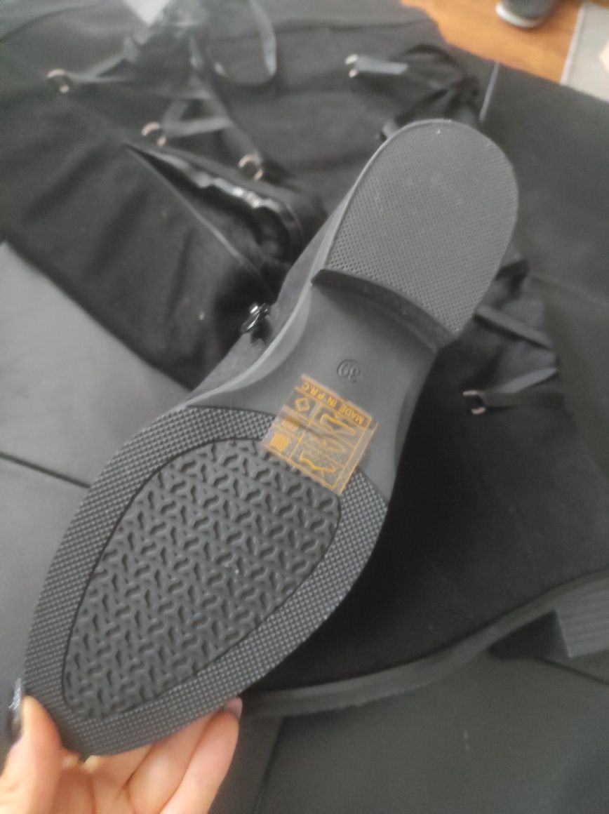 Buty wiosenno jesienne muszkieterki kozaki Nowe