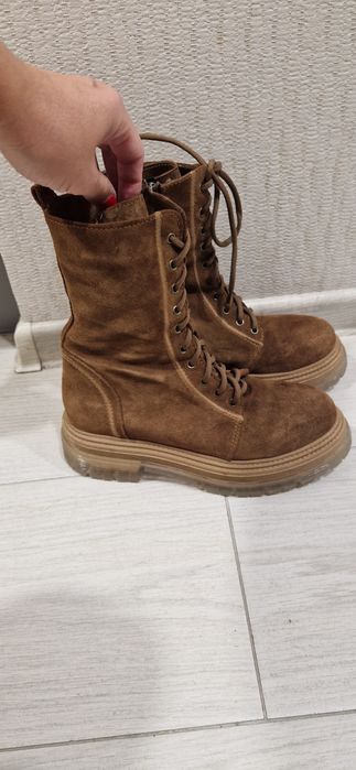 Сапоги Италия натуральная замша 38р (24,5),