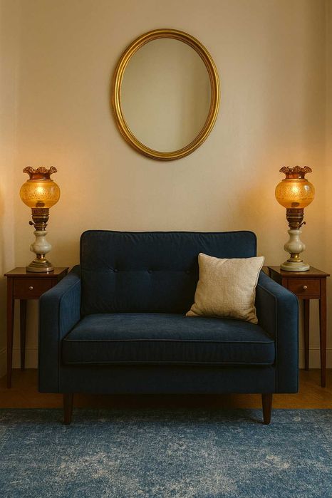 Para eklektycznych lamp Vintage onyks jak naftowe lata 50-te