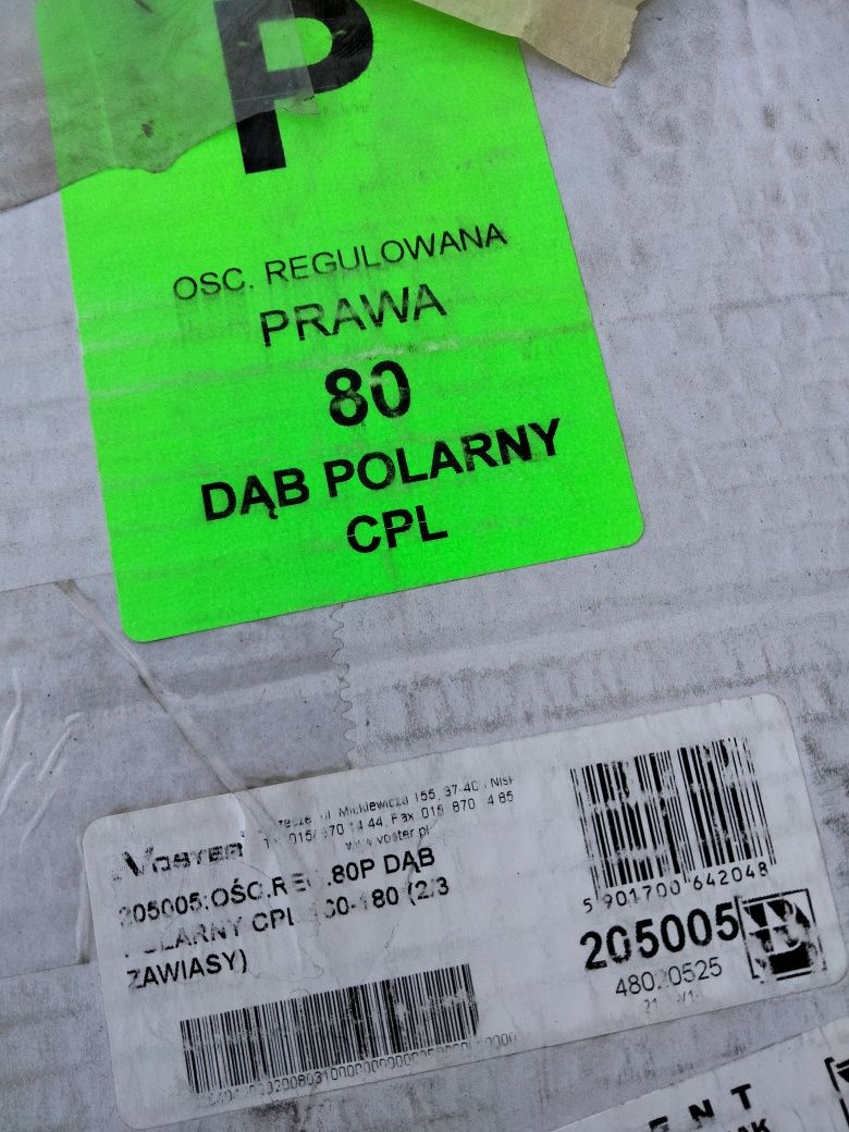 Ościeżnice regulowane voster nowe dąb polarny,dąb montana