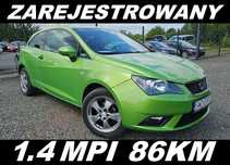 Seat Ibiza 1.4 16V MPI 86KM ROK GWARANCJI Alu Felgi KLIMA Zarejestrowany