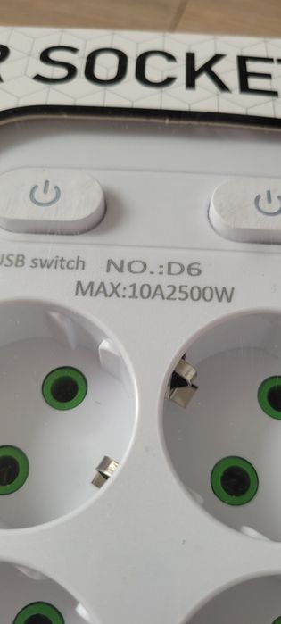 Listwa zasilająca usb 2500w