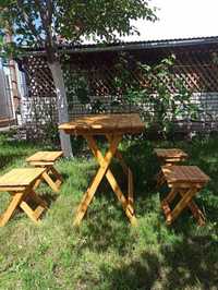 Продам дерев'яний стіл зі стульчиками для природи!