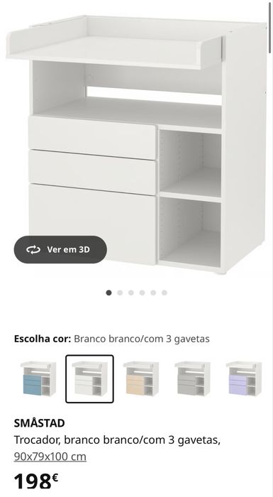 Trocador muda fraldas smastad ikea