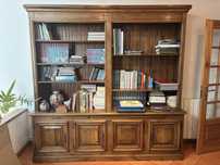Movél Biblioteca em Madeira Maciça de Castanho - 2.2m