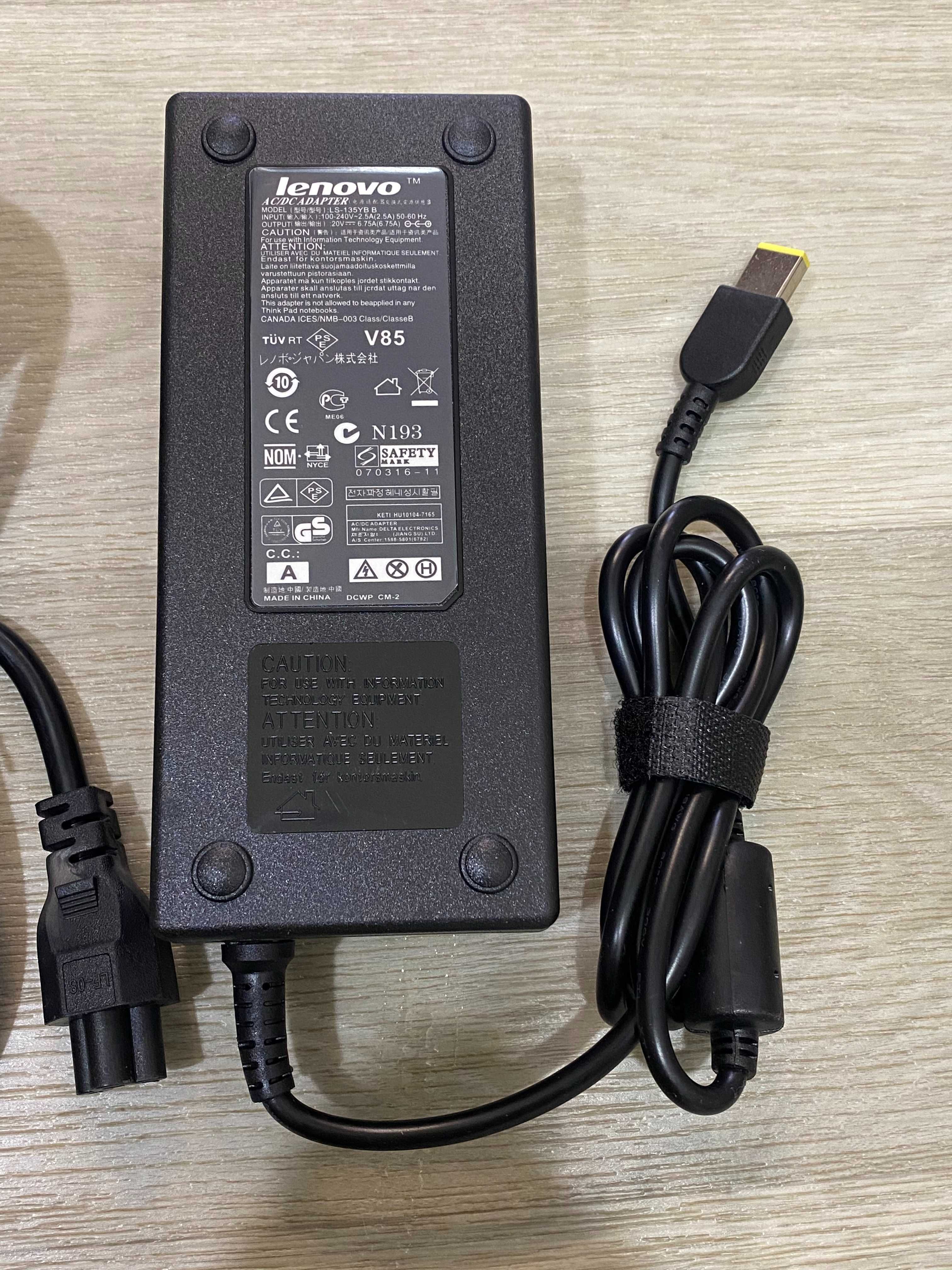 Блок питания для ноутбука Lenovo 20V 6.75A 135W Usb+pin