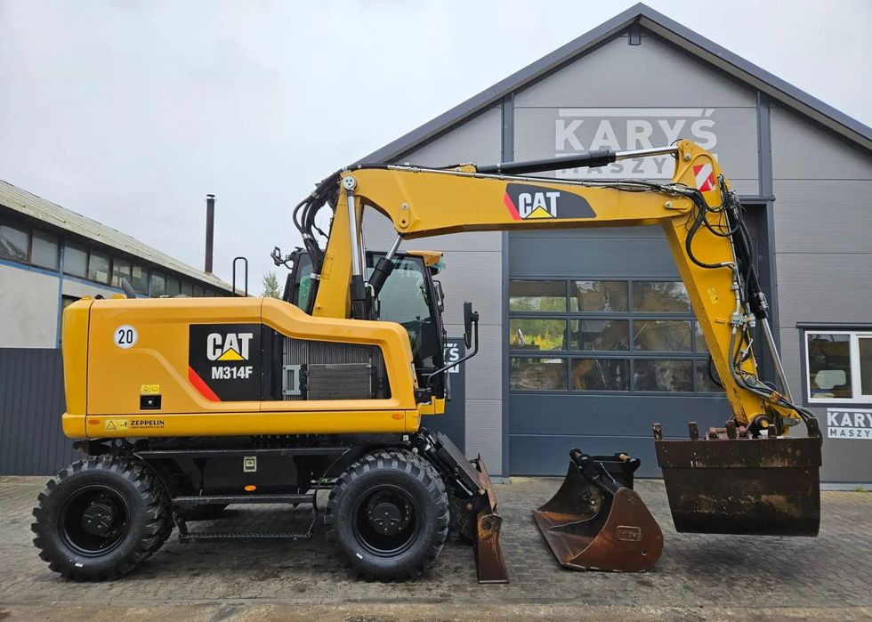 Caterpillar KOPARKA KOŁOWA CAT CATERPILLAR M314F 314F 316 M314 313 314 315 2016R  CENA: 335.900 ZŁ NETTO Głowica Powertilt Szybkozłącze OILQUIC