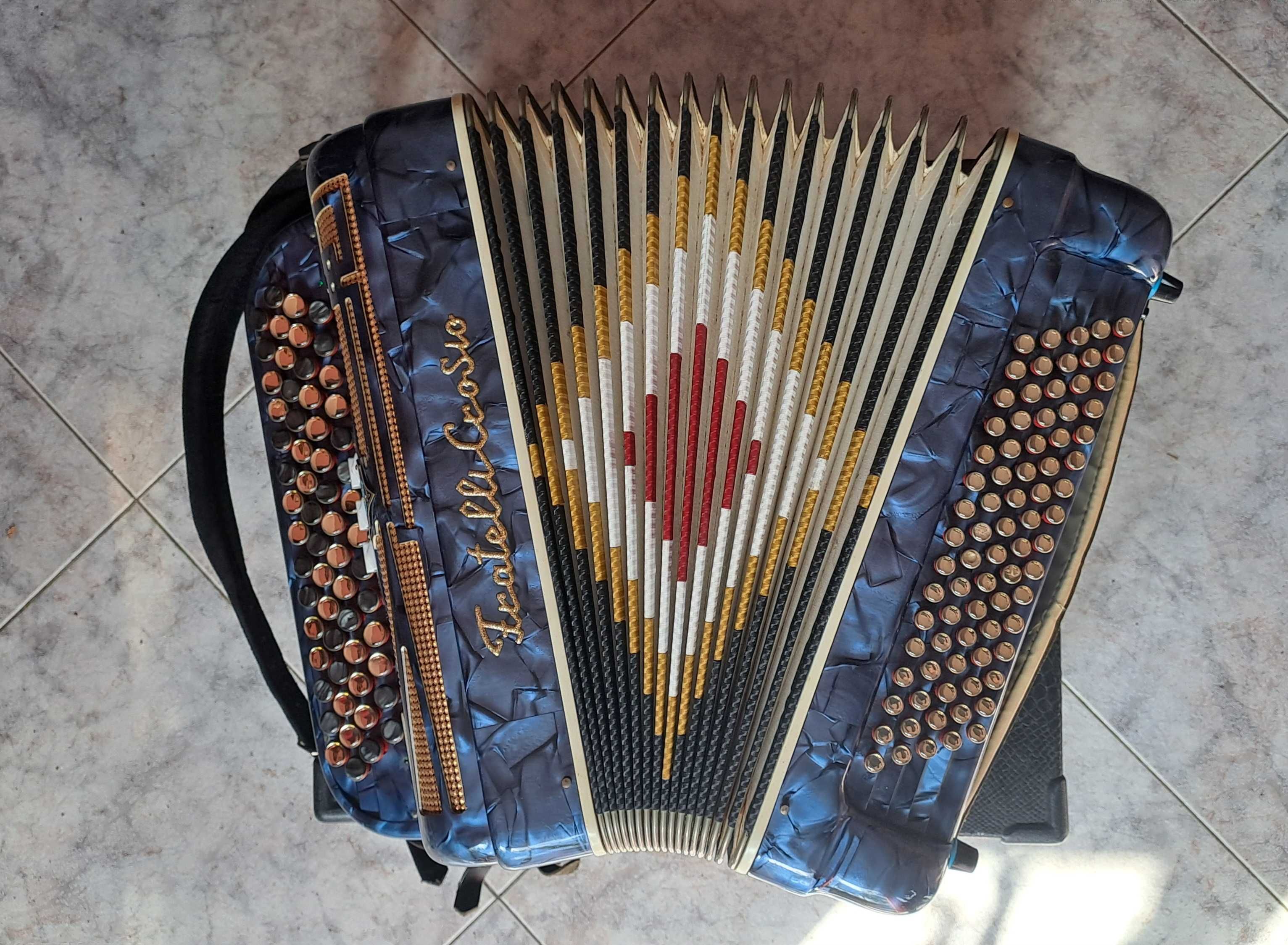 Acordeon Fratelli Crosio de botões azul