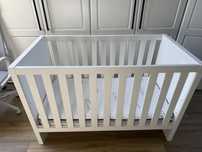 Łóżeczko 120x60 Little Sky Amelia Klupś + Materac Rucken Tencel