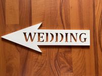 Стрелочка с надписью свадьба, Wedding