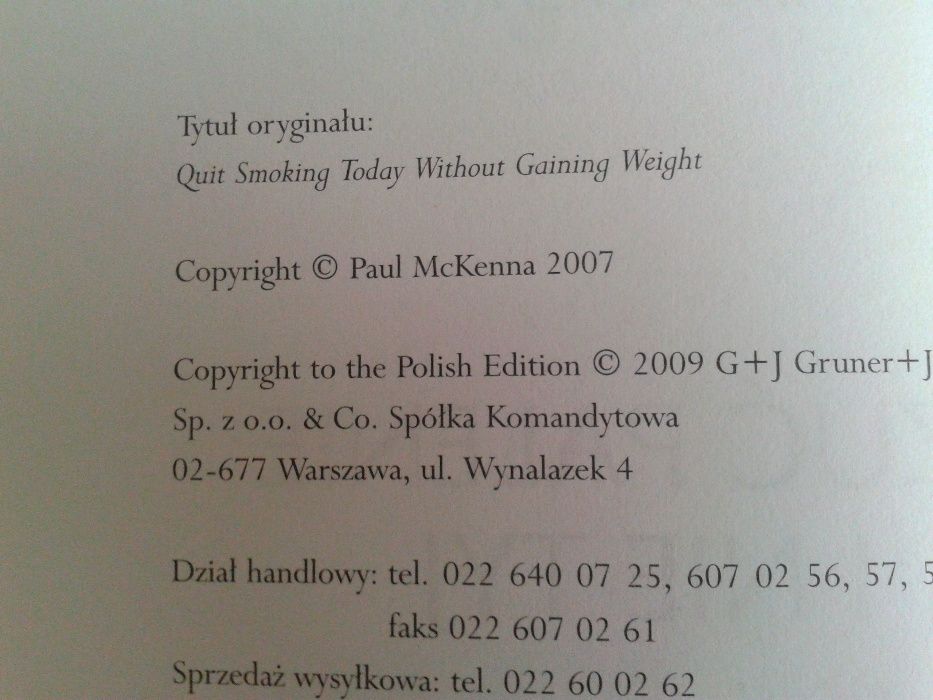 Rzuć Palenie I Nie Tyj - Paul McKenna
