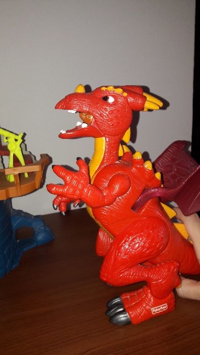 Zestaw Fischer Price interaktywny zamek i smok stan wzorowy mało używa